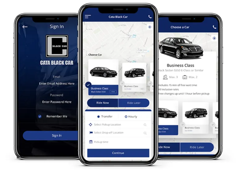 React Native App Development Service by Digital Dividend for CataBlackCar